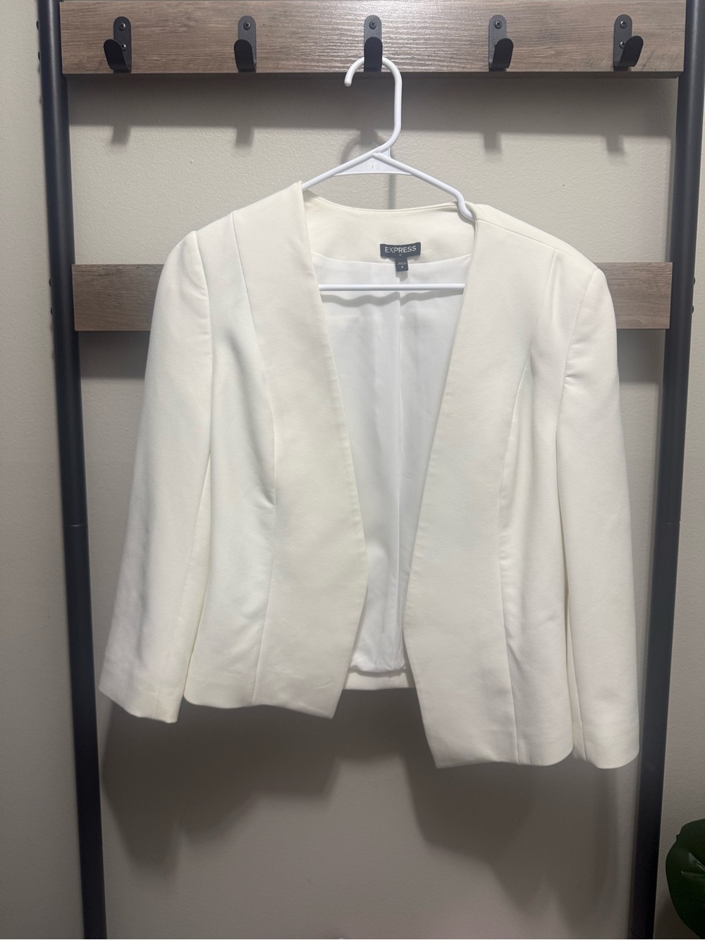 Express Cream Open-Front Women's Blazer